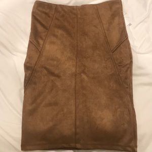 Suede skirt